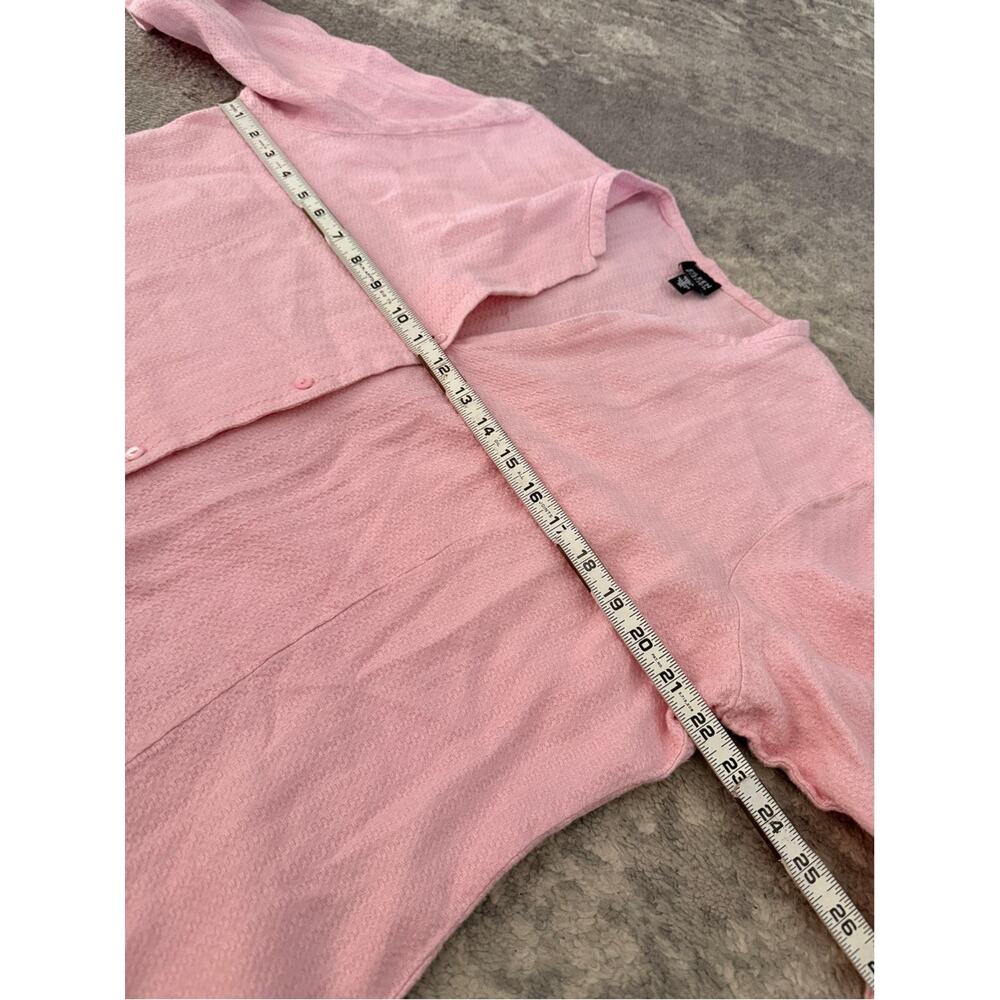 Eileen Fisher Light Dusty Pink Linen Textured Waffle Jacket Top Elegant Size XL - Picture 6 of 7